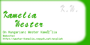 kamelia wester business card